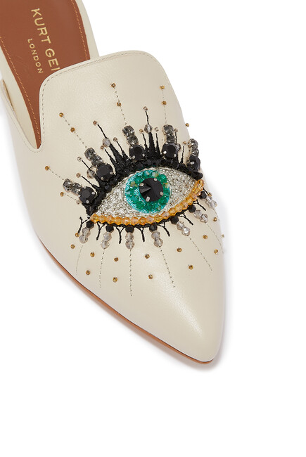 kurt geiger london women's olive embellished mules